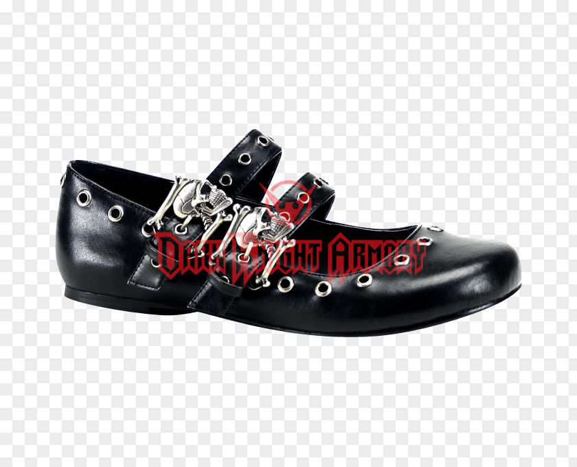 Gothic Mary Jane Flat Shoes For Women DAISY-03 Black Flats Ballet Shoe Buckle PNG