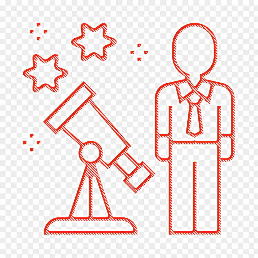 Stargazing Icon Astronautics Technology Space PNG