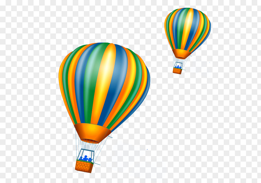 Blue Parachute Hot Air Ballooning PNG