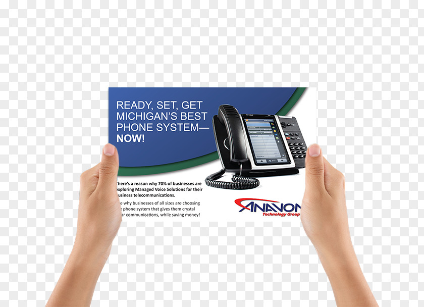 Business Flyer Telephone System Anavon Technology Group IP PBX PNG