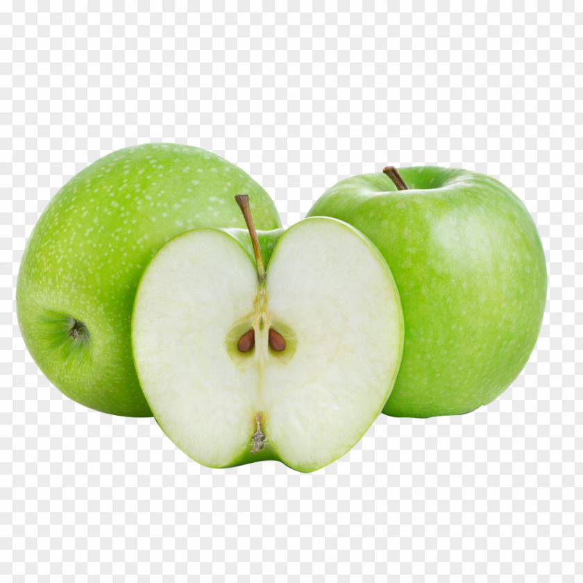 Fresh Cut Apple Fruit Granny Smith Food PNG