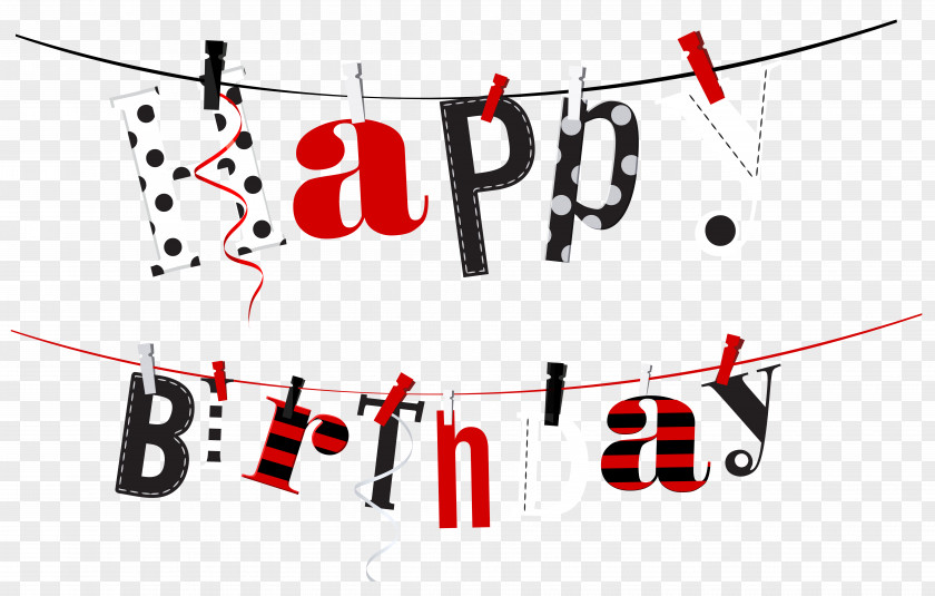 Happy Birthday Streamer Transparent Clip Art Image PNG