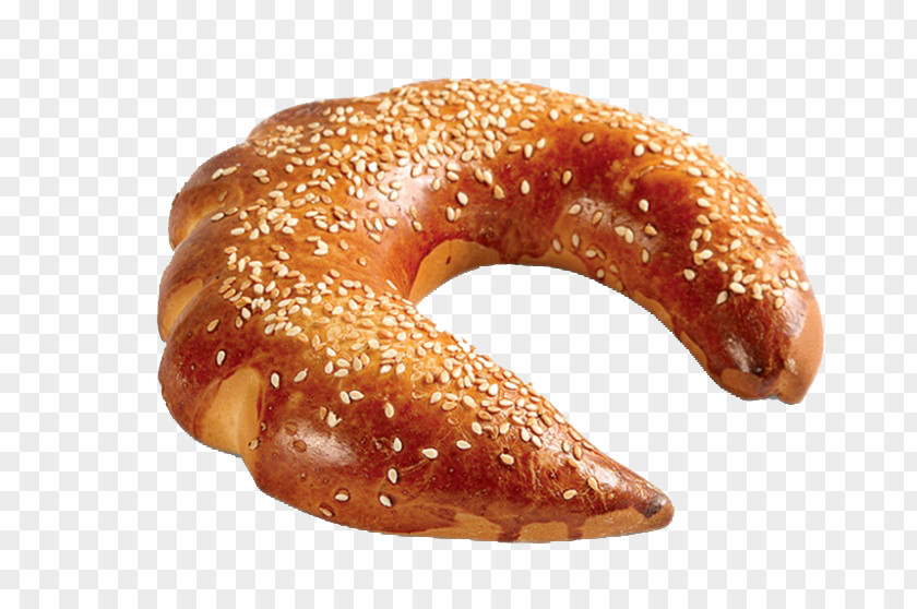 Sesame Croissant Bun Bread PNG