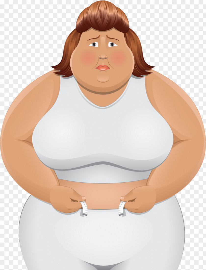 Adipose Tissue Fat Weight Loss Illustration PNG tissue loss Illustration, painted fat girl, woman in white tank top illustration clipart PNG