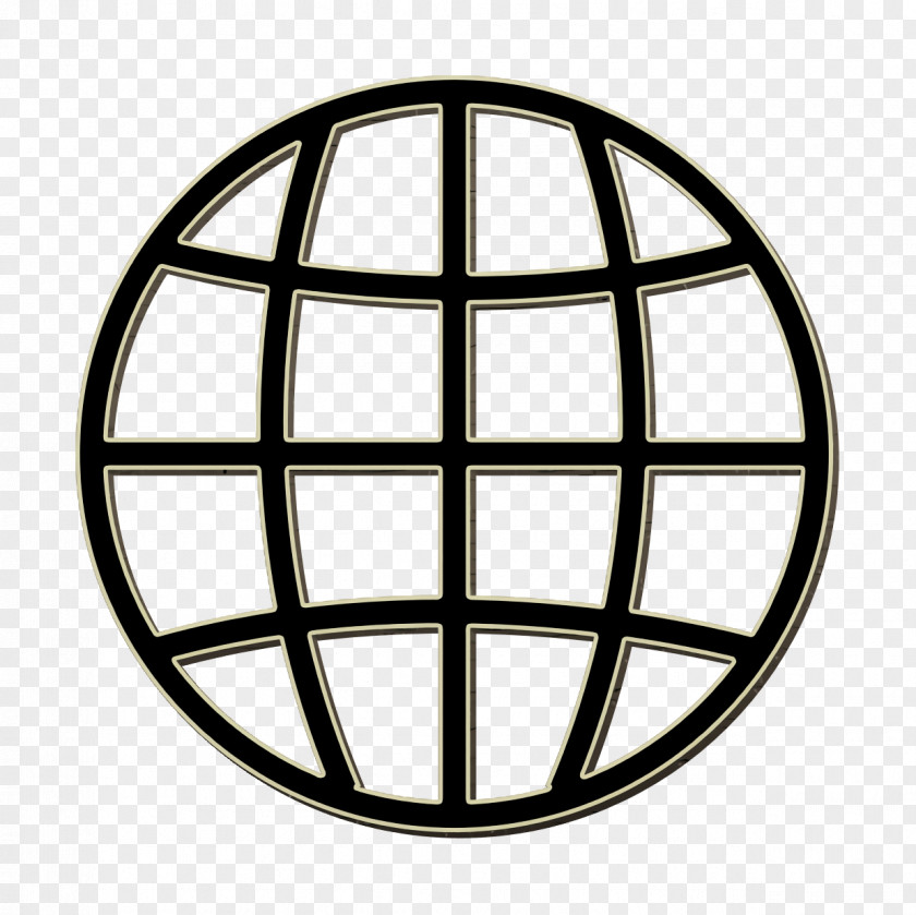 International Icon IOS7 Set Lined 1 Globe Grid PNG