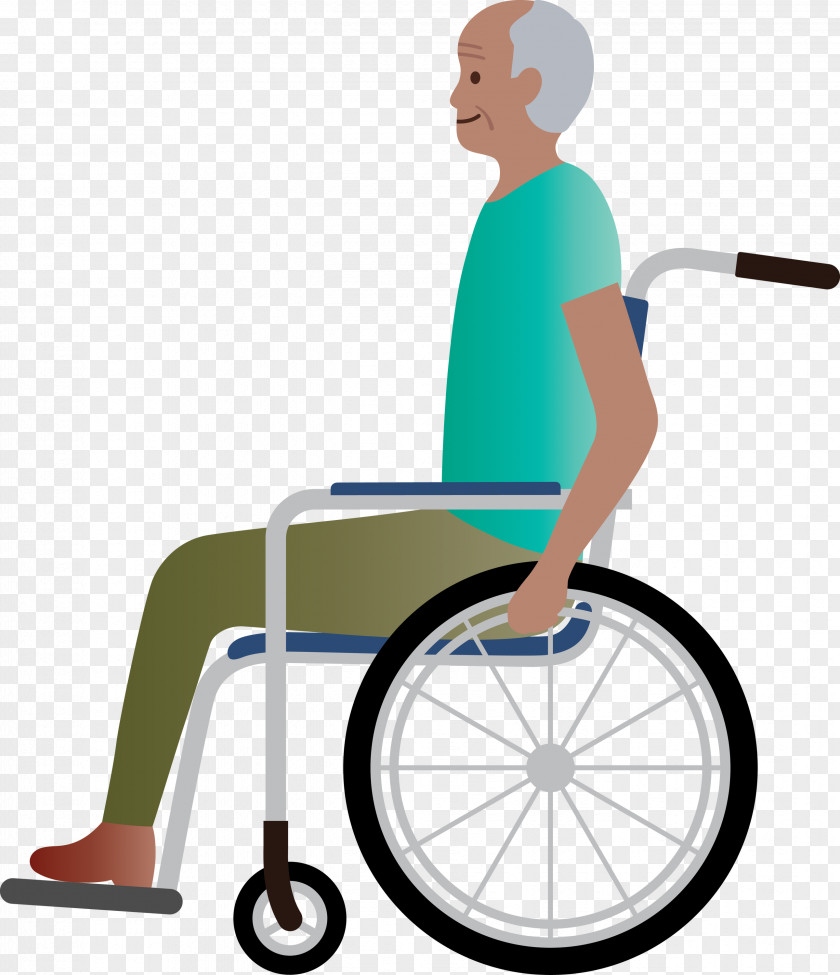 Grandpa Grandfather Wheelchair PNG