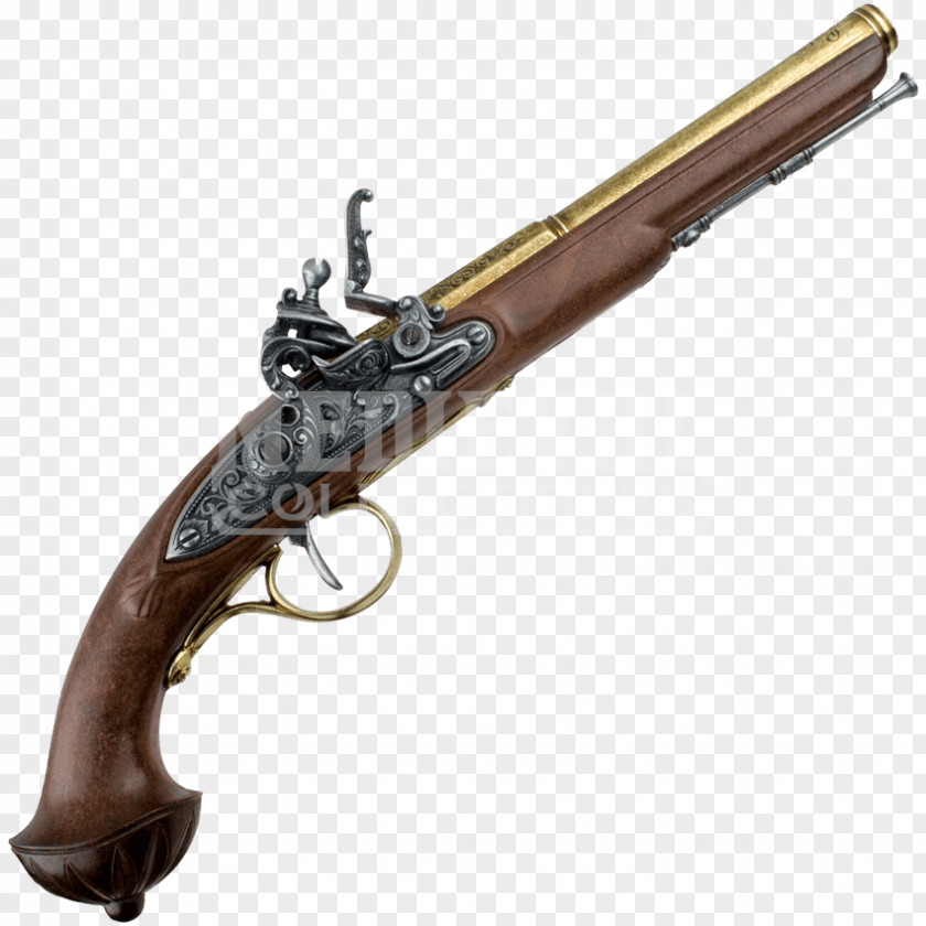 Handgun 18th Century Flintlock Mechanism Firearm Pistol PNG