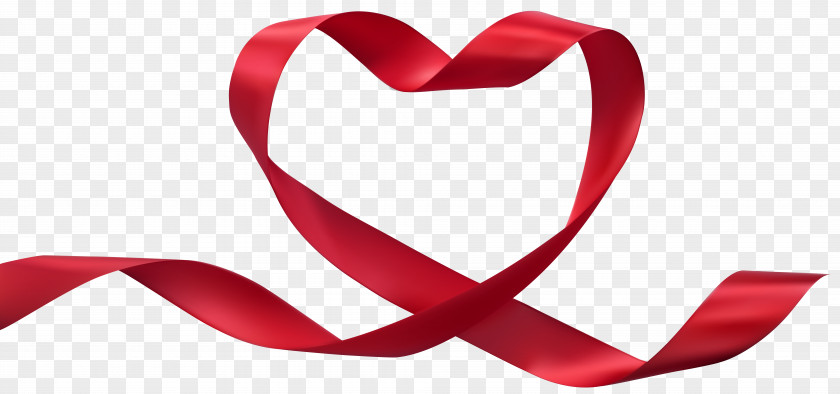 Heart Ribbon Transparent Clip Art Image PNG