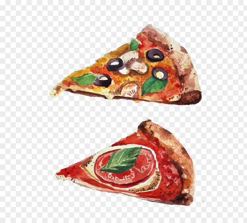 Pizza Vector Italian Cuisine Fast Food Painting PNG