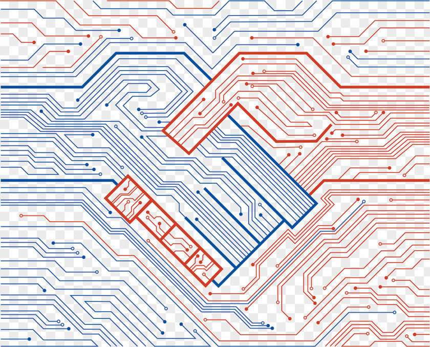 Handshake Technology Circuit Shading Electronic Engineering Electrical Network Electronics PNG