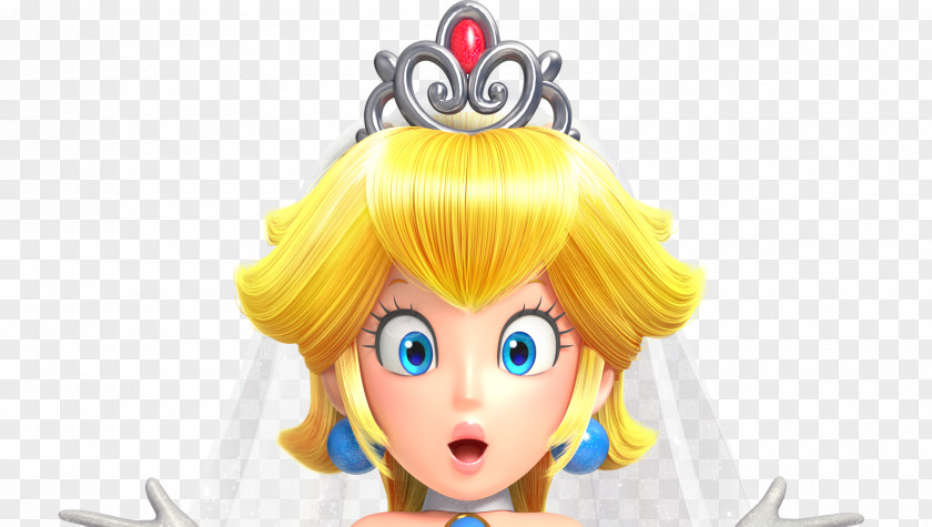 Mario Super Princess Peach Odyssey Wedding Dress PNG