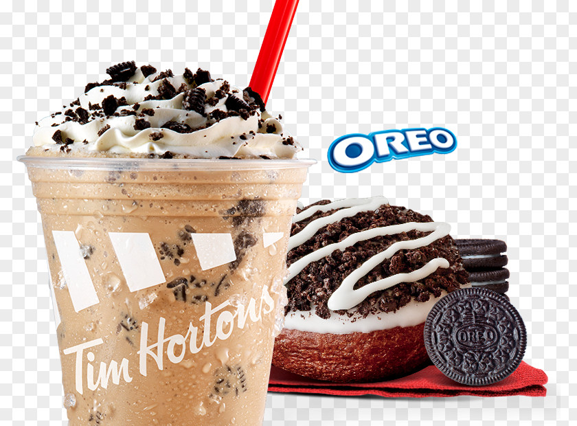 Oreo Cookies Iced Coffee Ice Cream Donuts Cappuccino PNG