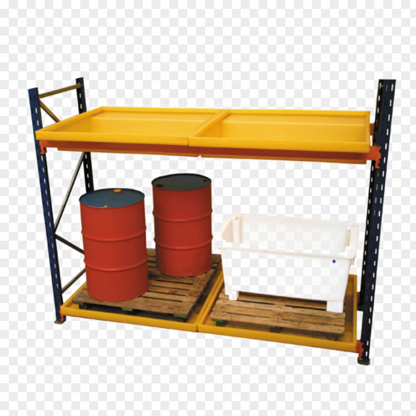 Warehouse Shelf Pallet Racking Bunding Oil Spill PNG