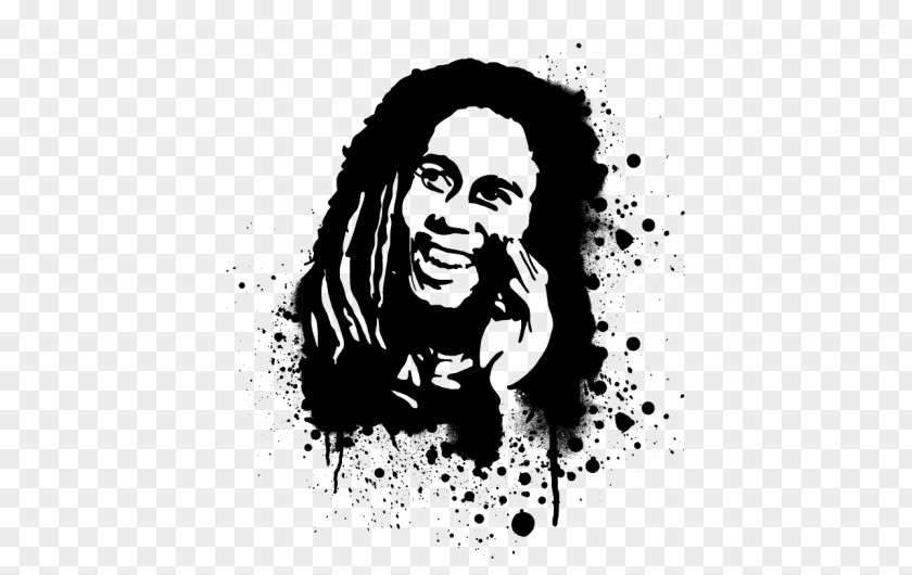 Bob Marley Image Clip Art Black And White PNG