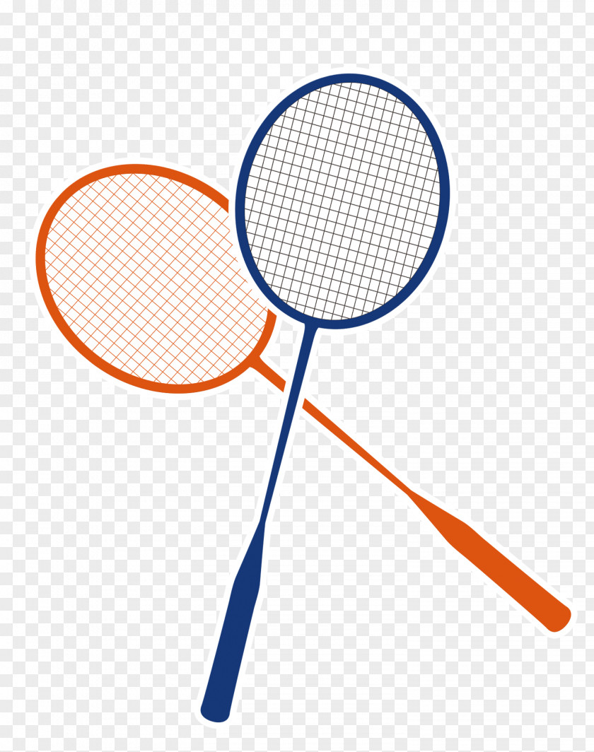 Hand-painted Badminton Racket Badmintonracket PNG