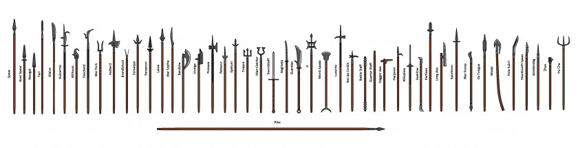 Spear Pole Weapon Middle Ages Pike PNG