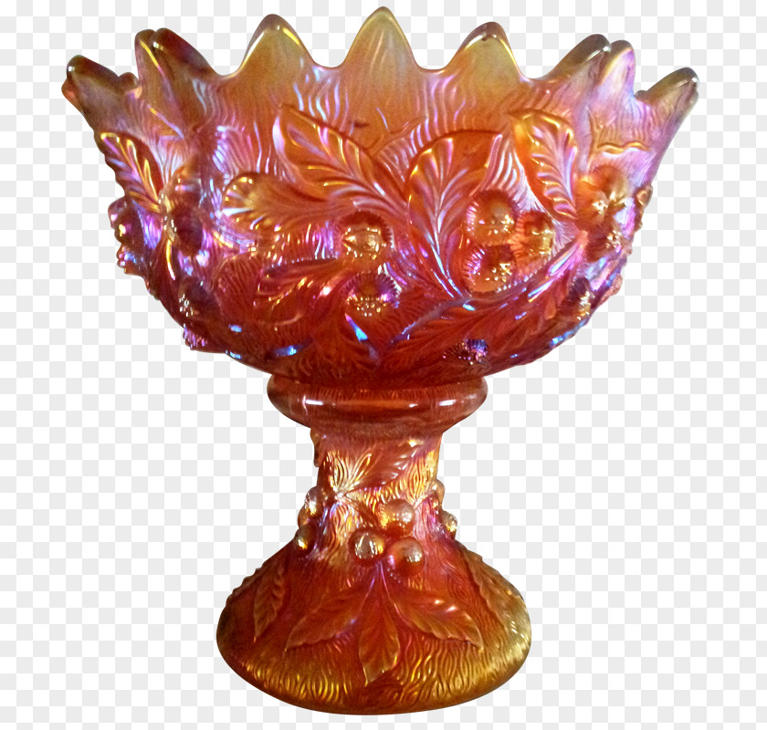 Vase Carnival Glass Tableware Bowl PNG
