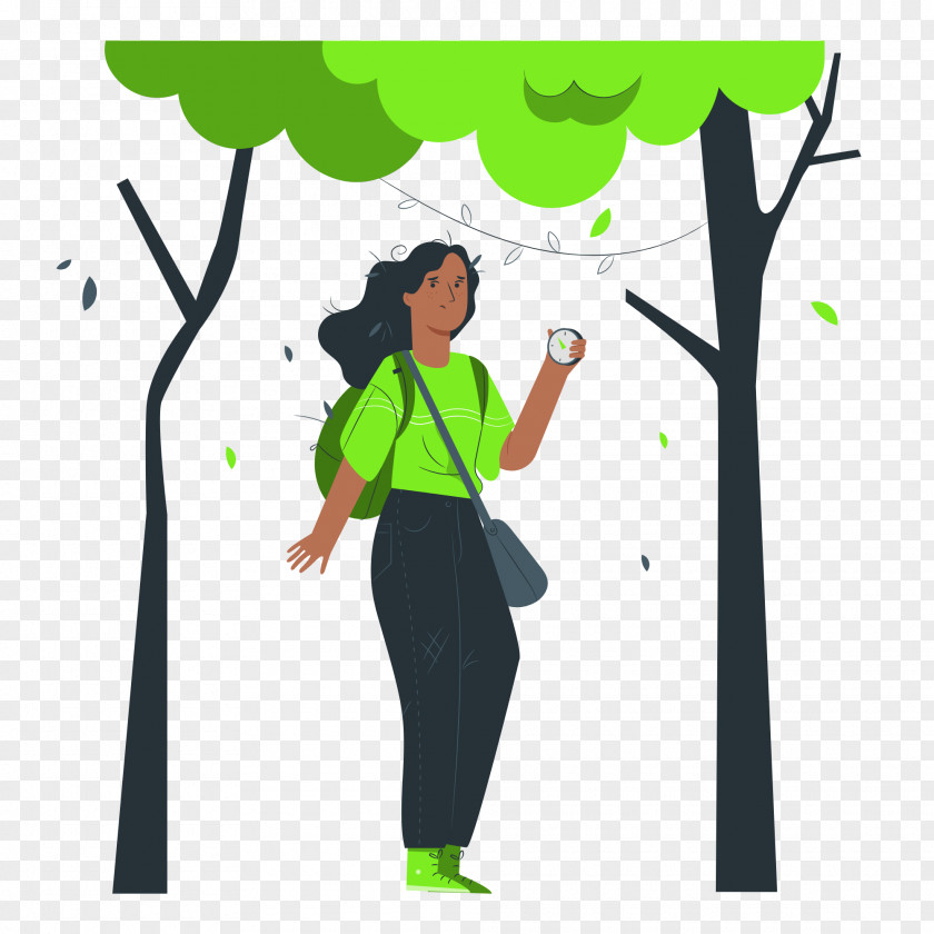 Cartoon Leaf Green Clothing Tree PNG