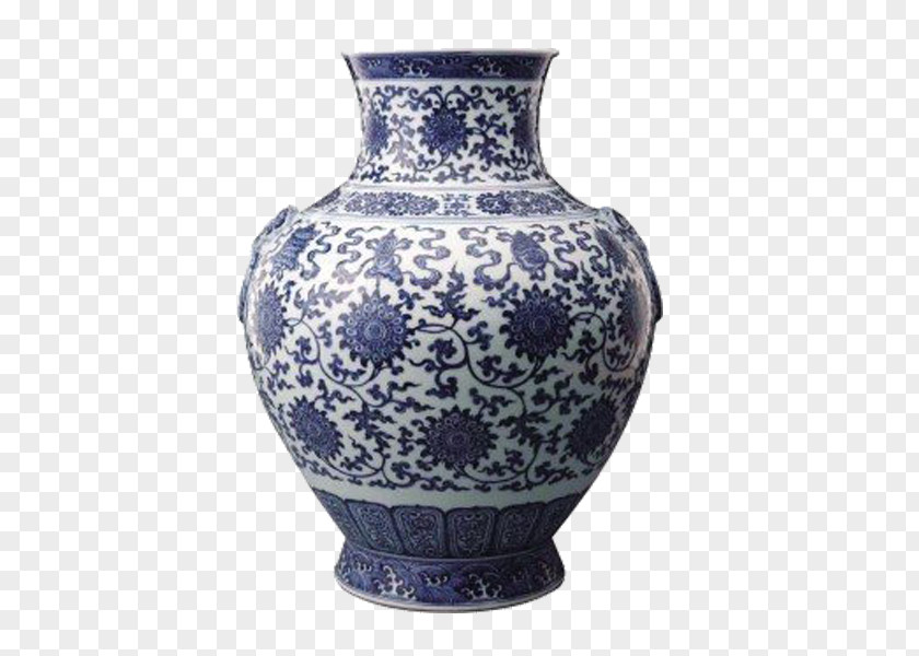 Ceramic Bottle China Blue And White Pottery Vase Porcelain PNG