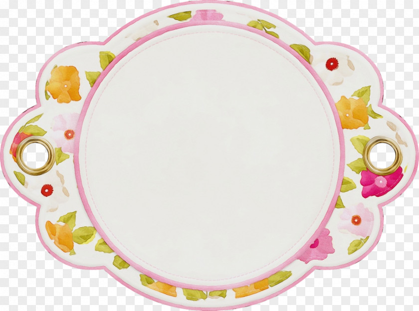 Porcelain Platter Dinnerware Set Oval Pink M PNG