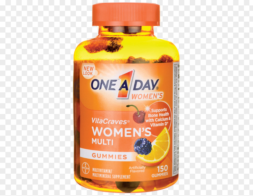 Single Working Womens Day One A Gummi Candy Dietary Supplement Multivitamin Bayer PNG