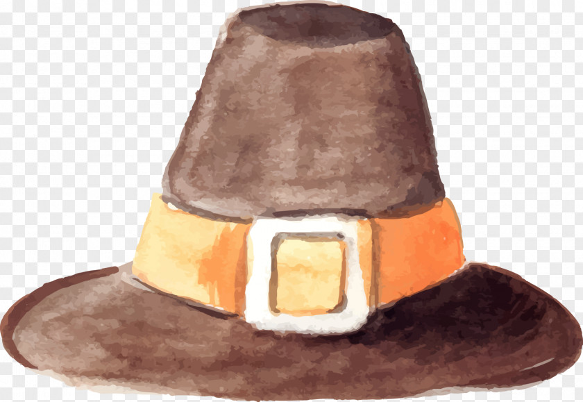 Vector Hand-painted Hat Euclidean Watercolor Painting Computer File PNG