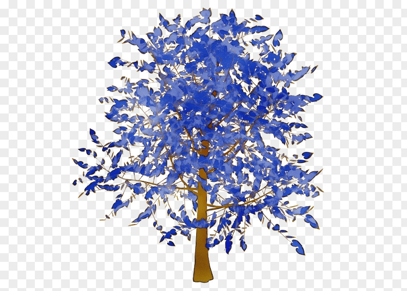 Leaf Tree Twig Cobalt Blue / M PNG