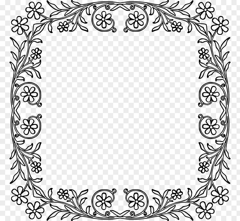 Vintage Decorative Borders And Frames Drawing Picture Clip Art PNG