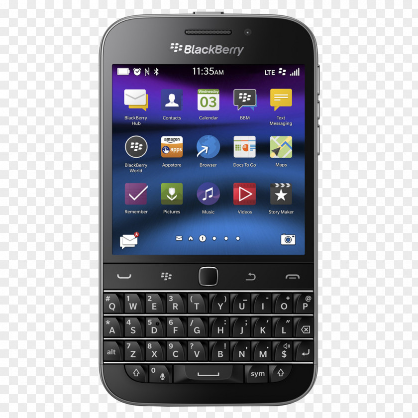 Blackberry BlackBerry Smartphone LTE QWERTY Telephone PNG