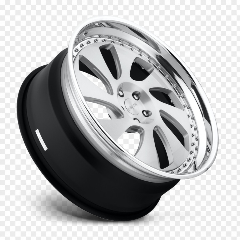 Brushed Alloy Wheel Spoke Tire Rim PNG