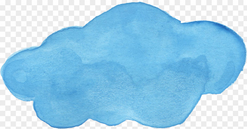Cloud Blue HyperX Watercolor Painting Aqua Turquoise PNG
