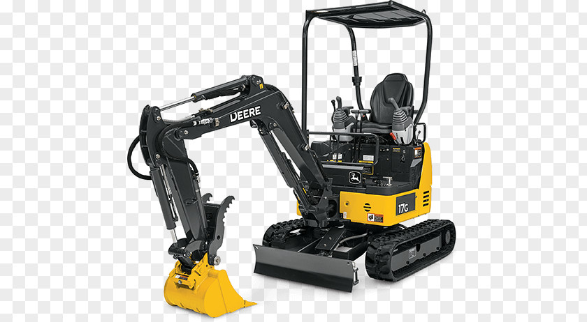 Compact Excavator John Deere Tractor Heavy Machinery PNG