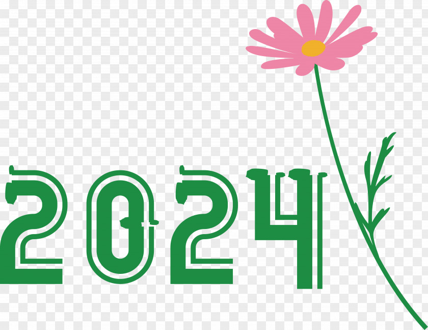 Flower Logo Green Line Happiness PNG