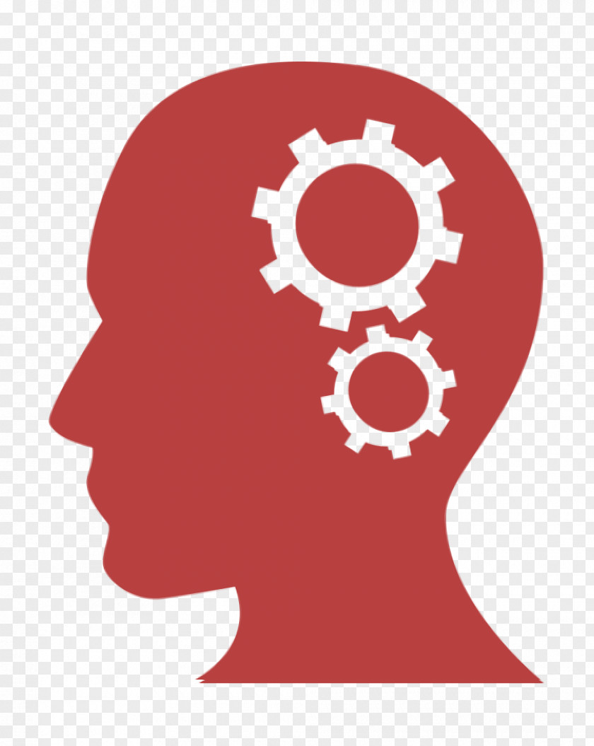 Head Icon Human Silhouette With Cogwheels Business PNG