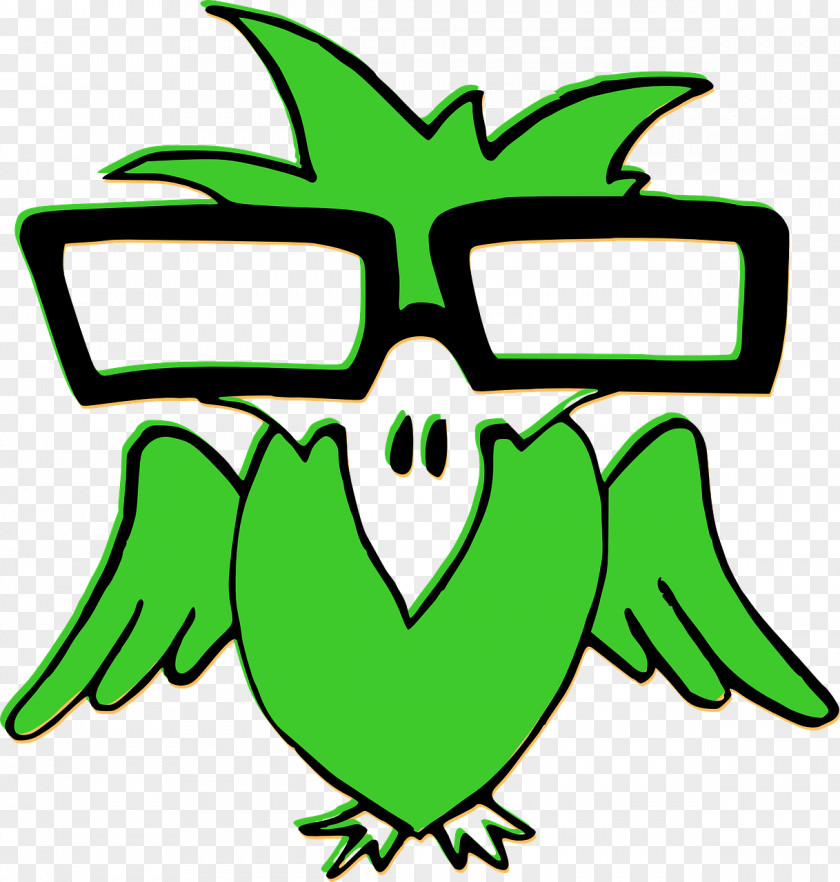 Nerd Bird Glasses Clip Art PNG