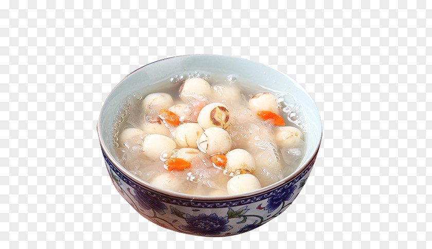 Small Sweet White Fungus Soup Tremella Fuciformis Fish Ball Congee PNG