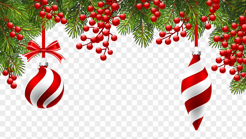 Christmas Pine Decoration Clipart Image Gift Wallpaper PNG