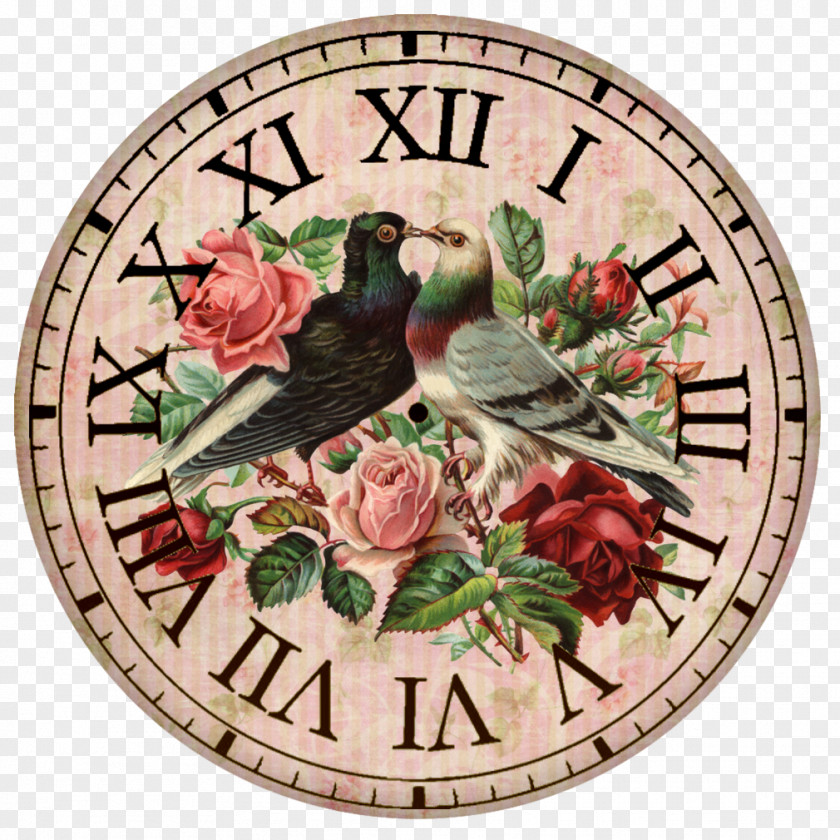Clock Face Dial Pendulum Shabby Chic PNG