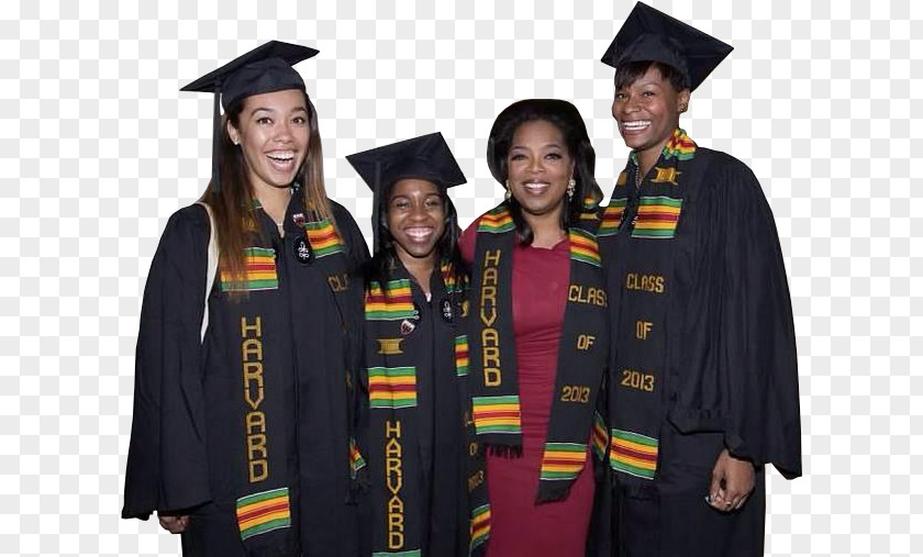 College Student Wearing A Bachelors Gown Graduation Ceremony Academic Dress Stole Kente Cloth Doctorate PNG