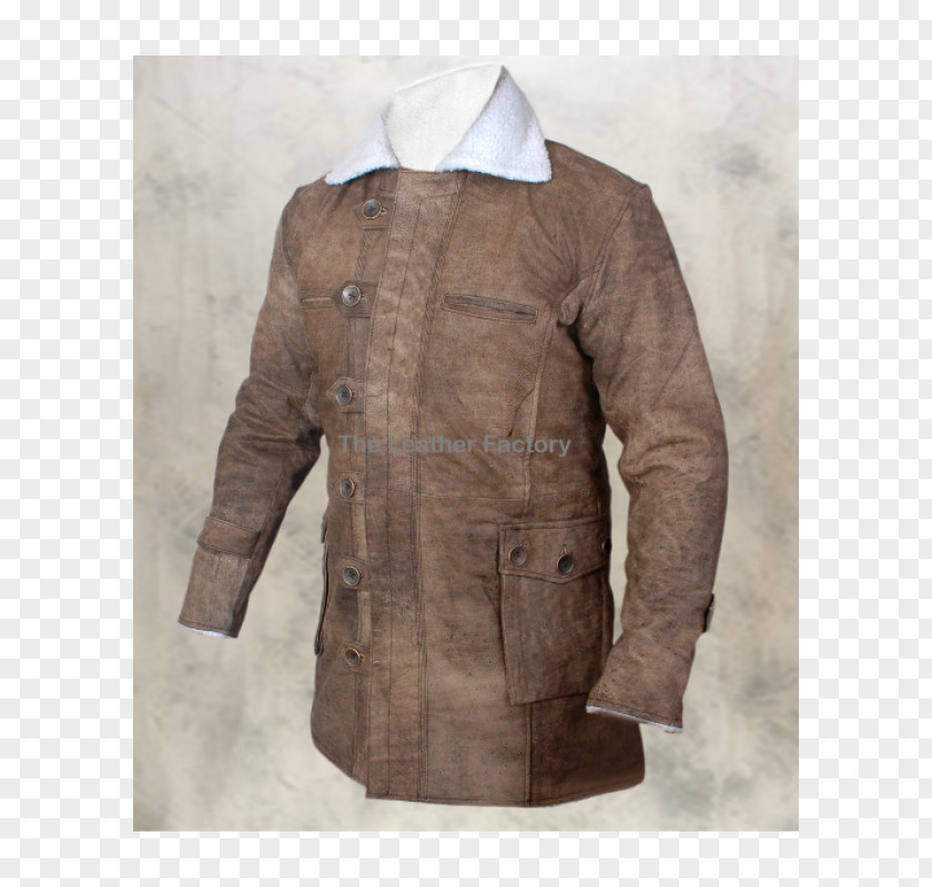 Cow Skin Leather Jacket PNG