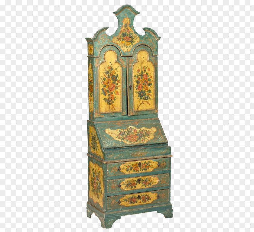 Hand Painted Mid-autumn Antique Furniture Secretary Desk Chairish PNG