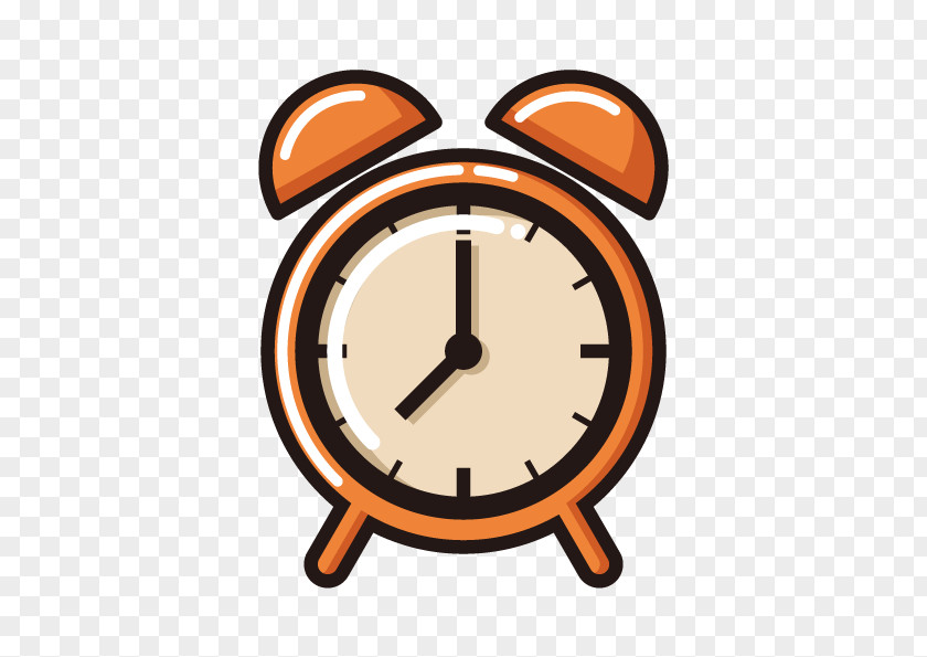 Vector Orange Alarm Euclidean Clock PNG