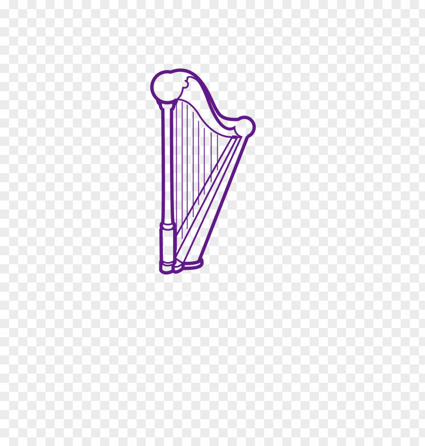 Vector Painted Harp PNG