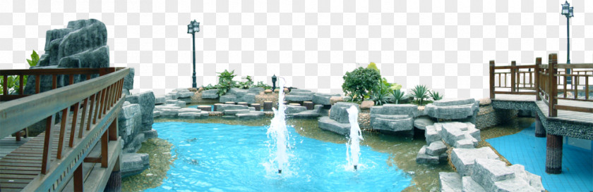 Park Fountain Lake PNG