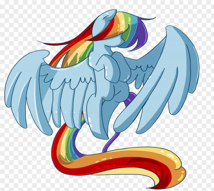 Rainbow Wings Beak Legendary Creature Clip Art PNG