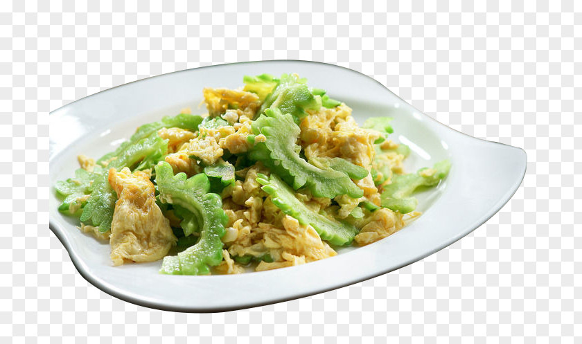 The Bitter Gourd Scrambled Eggs Risotto Fried Rice Egg Vegetarian Cuisine PNG