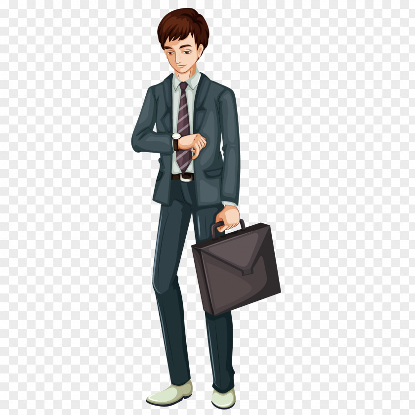 Look At The Time Of Fresh Meat Royalty-free Businessperson Stock Photography Illustration PNG