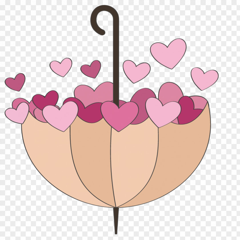 Vector Heart-shaped Umbrella Shape Heart PNG
