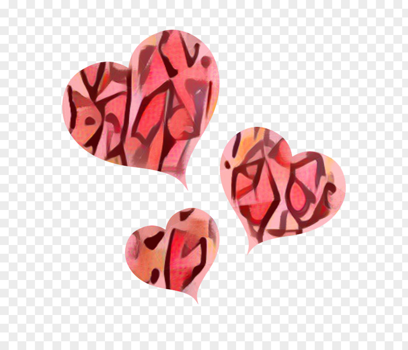 Earrings Pink Human Heart Background PNG