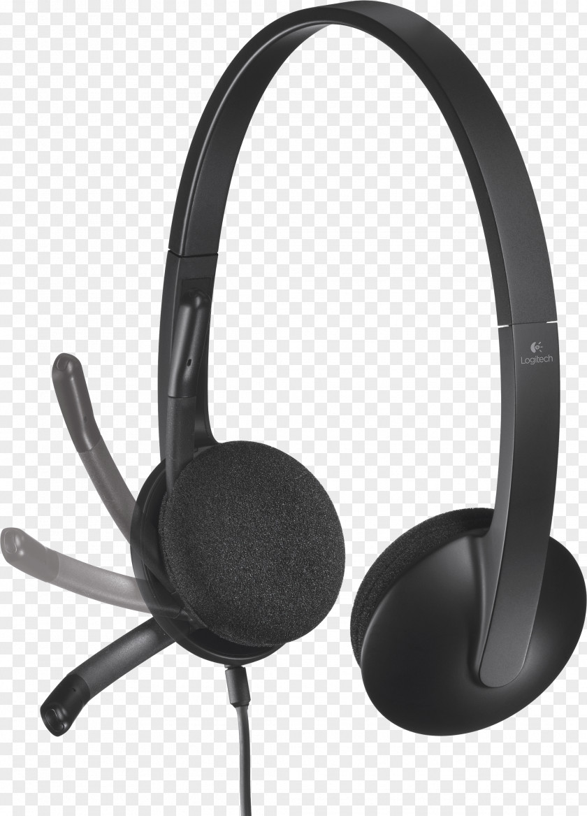 Microphone Noise-canceling Logitech H340 Headset Headphones PNG